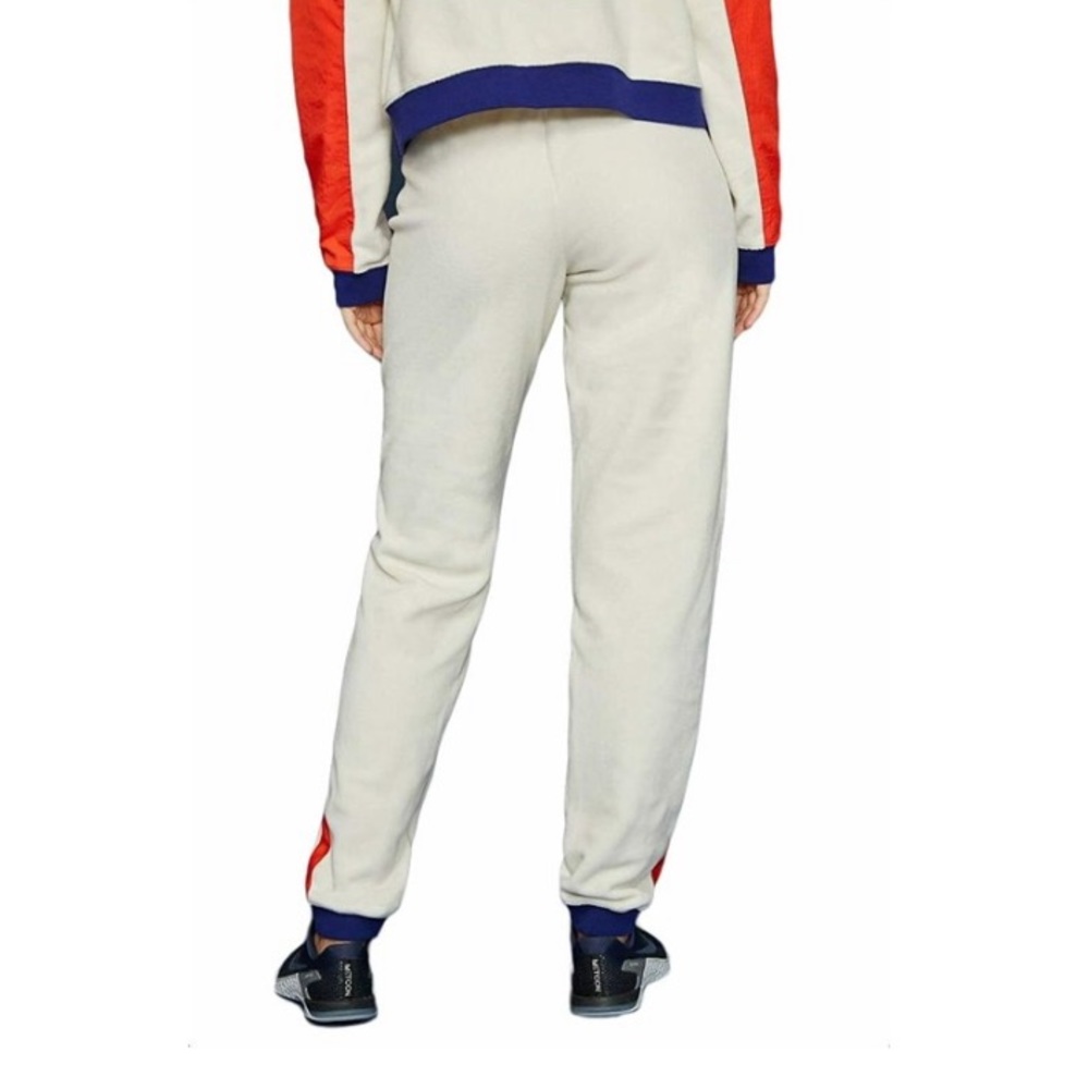Nike Polar Fleece Stripe Red Blue Cream Joggers Sweatpants L - Picture 4 of 12
